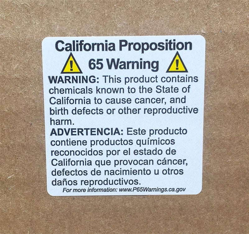 InStockLabels.com California Proposition 65 Warning Labels Short Form 1 1/2 x 1 1/2 Inch Square 500 Adhesive Stickers - Image 2